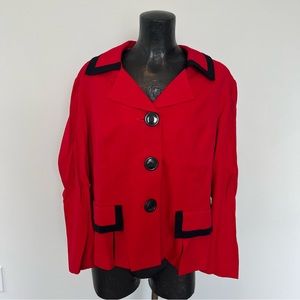 Vintage Red and Black Blazer